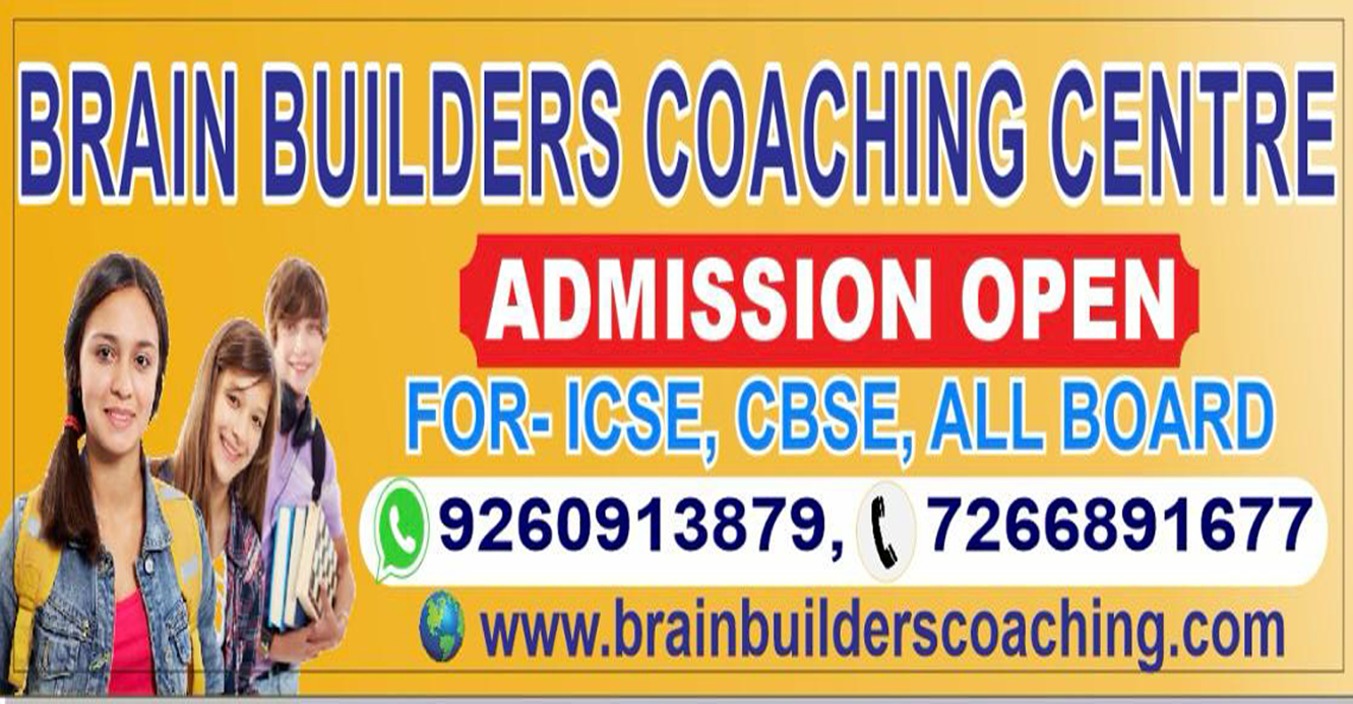 3# Brain Builders Coaching Institute Banner